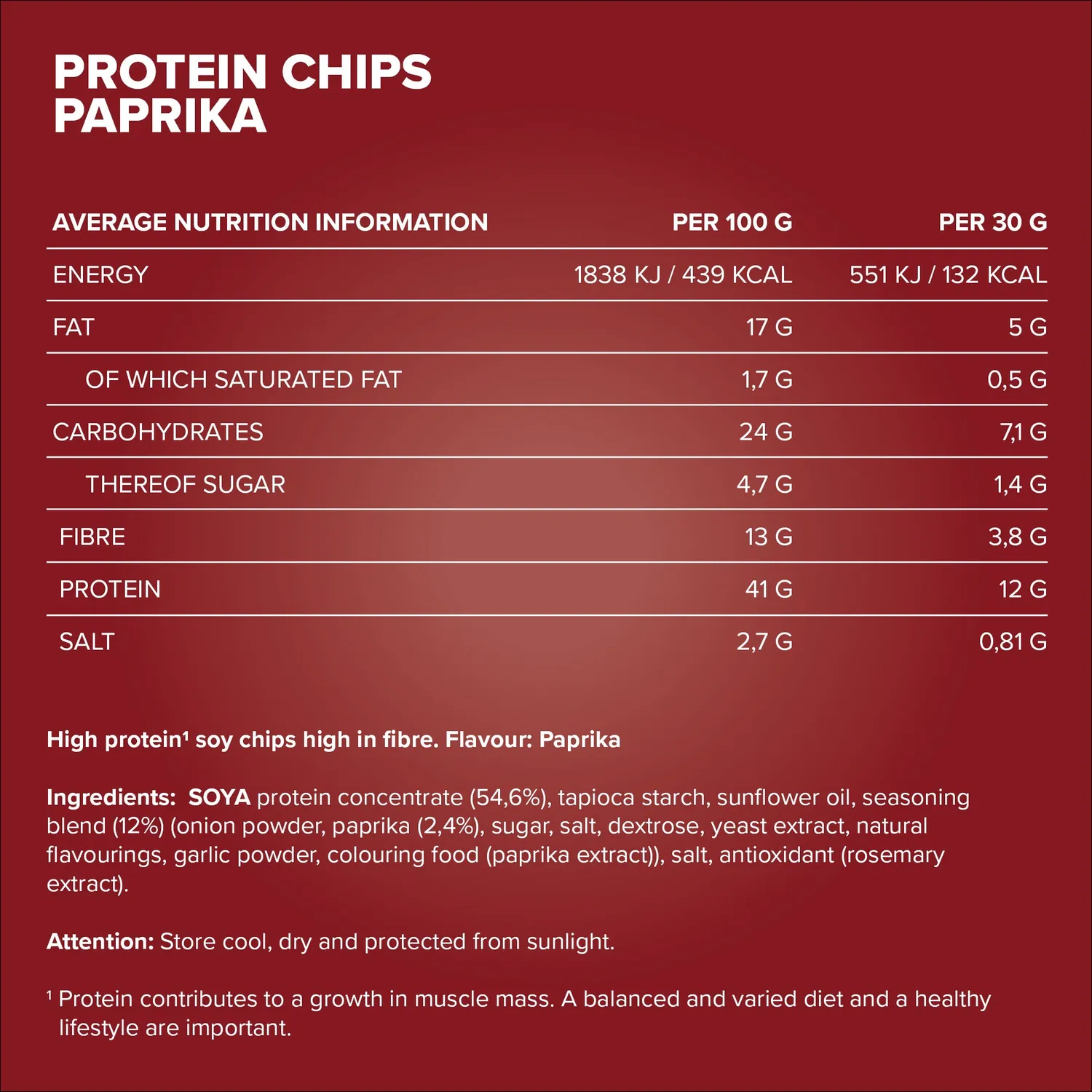 IronMaxx Protein Chips 3.0 Paprika 60g 40% Eiweiß