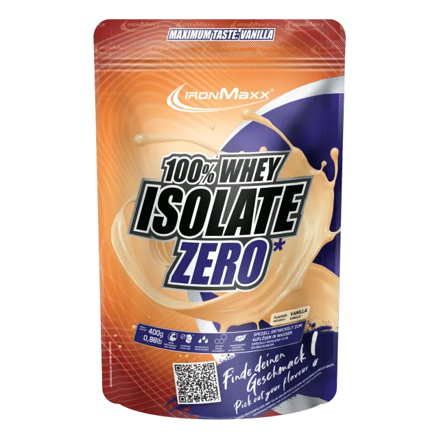 IronMaxx 100% Whey Isolate ZERO Pulver Vanille 400g zuckerfrei
