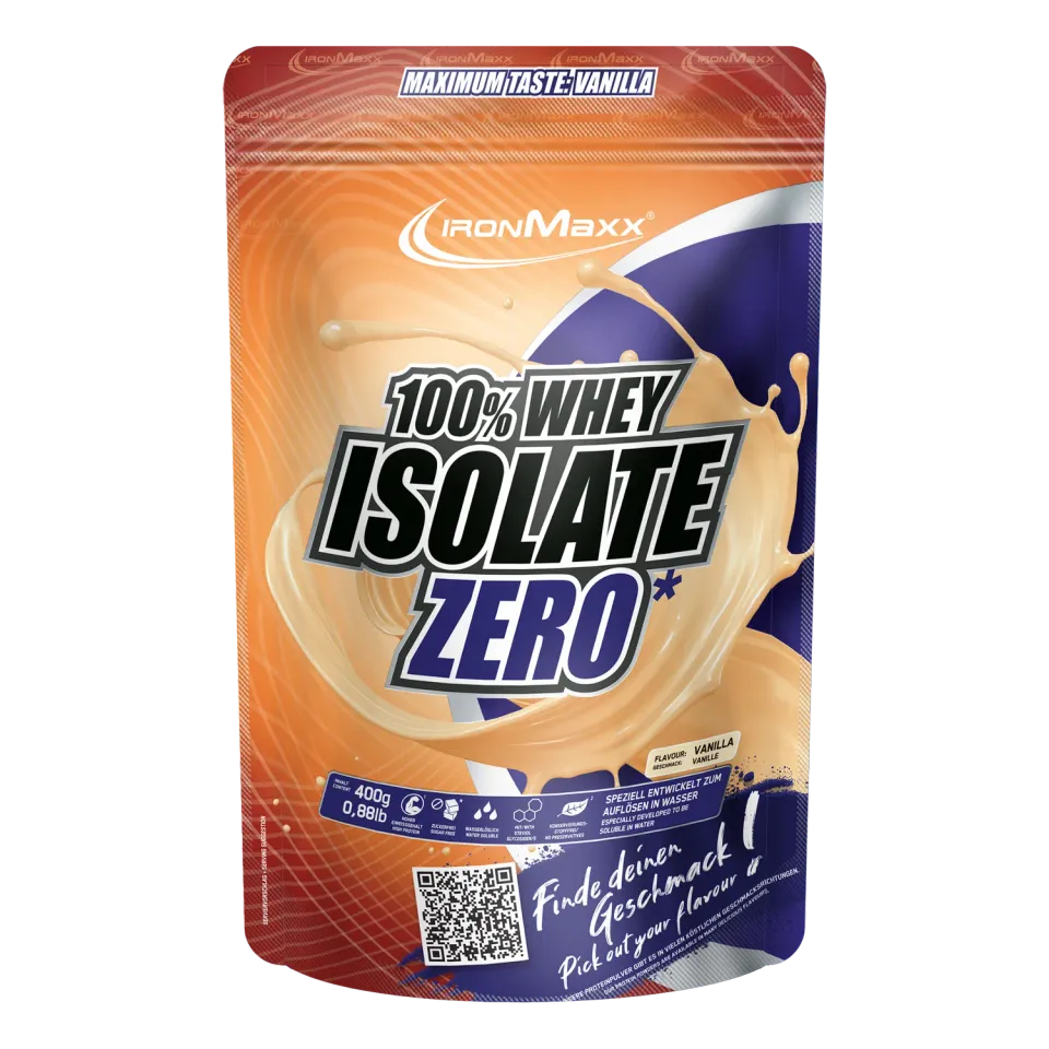 IronMaxx 100% Whey Isolate ZERO Pulver Vanille 400g zuckerfrei