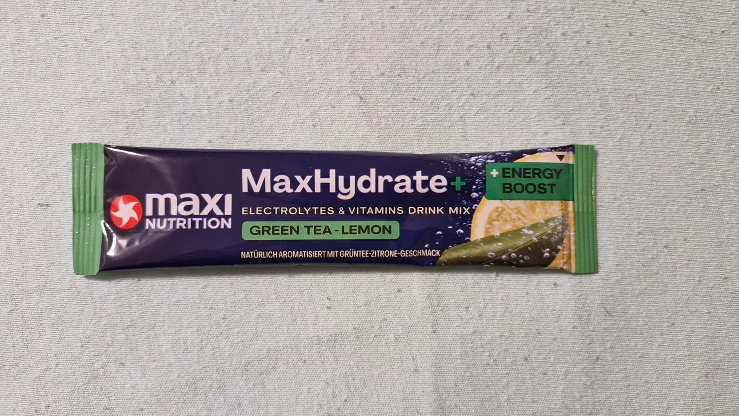 MaxiNutrition MaxHydrate+ Energy Elektrolytpulver Green Tea Lemon 8 Sticks