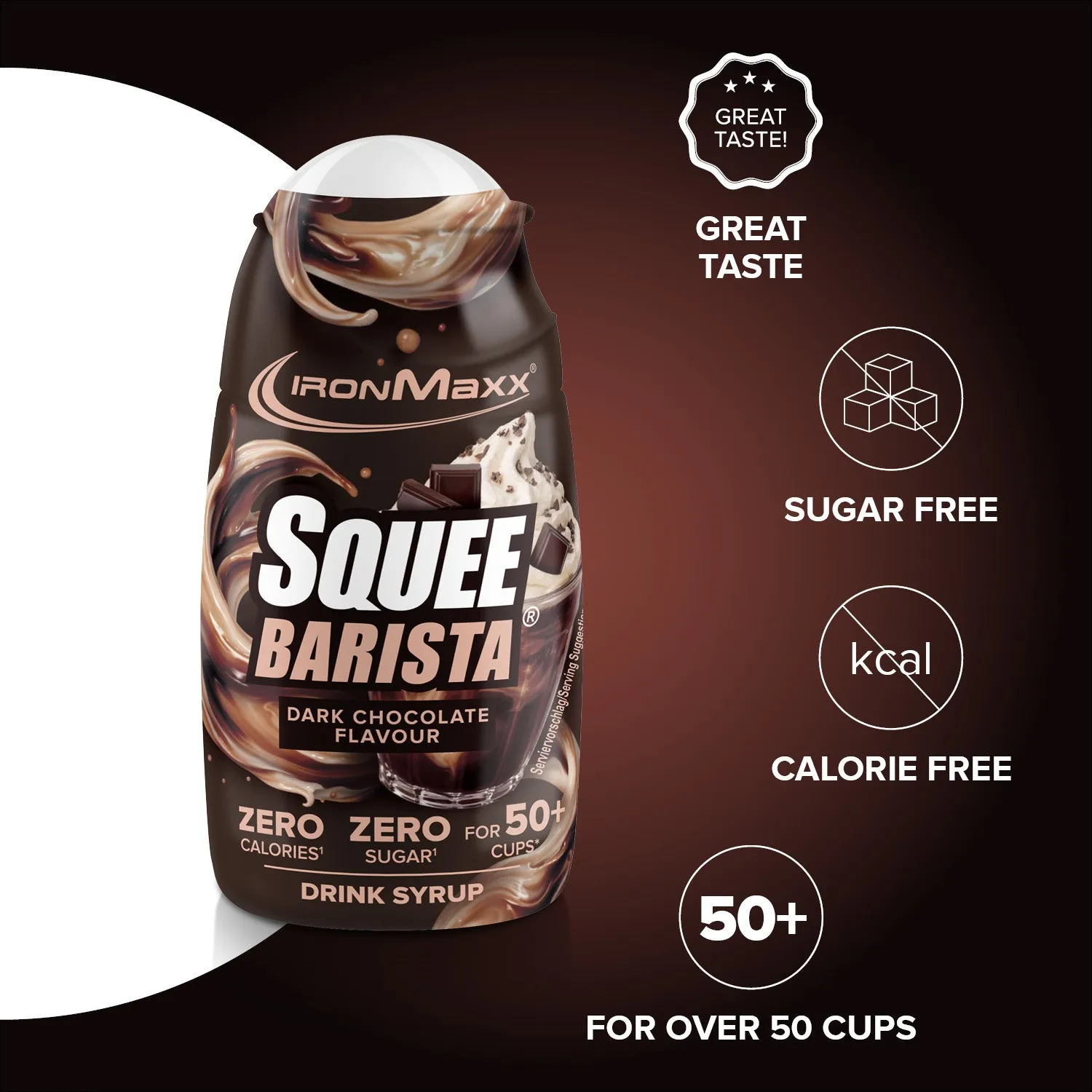 IronMaxx SqueeBarista Dark Chocolate Sirup 65ml zuckerfrei