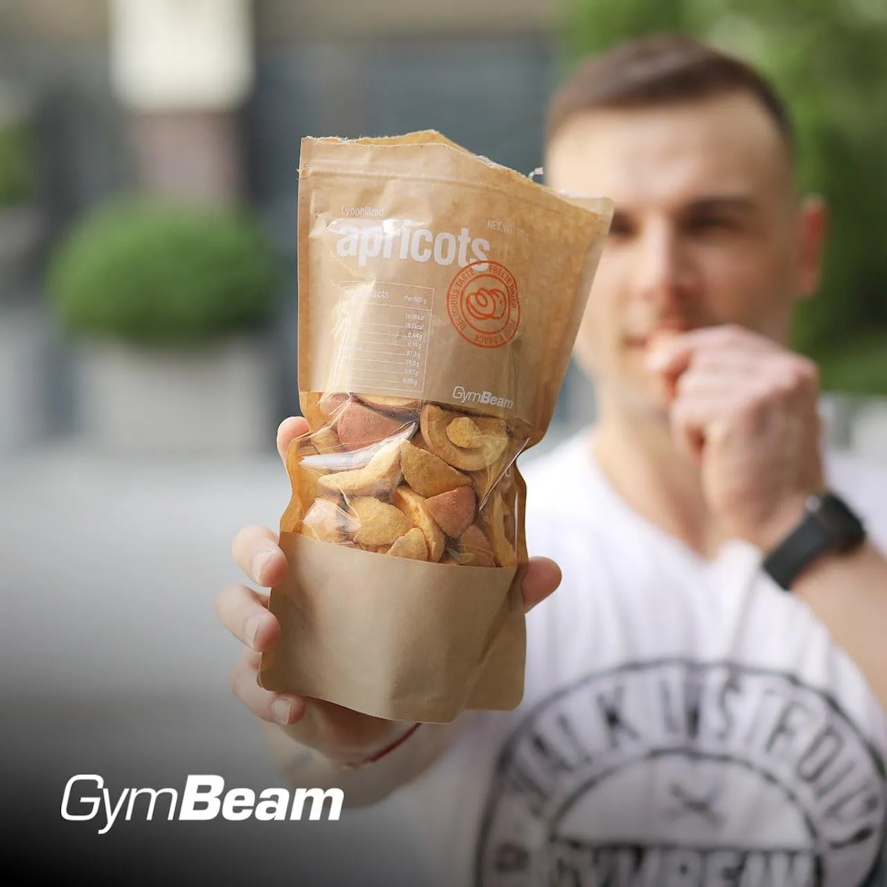 GymBeam Aprikosen gefriergetrocknet 100 g ohne Zusätze