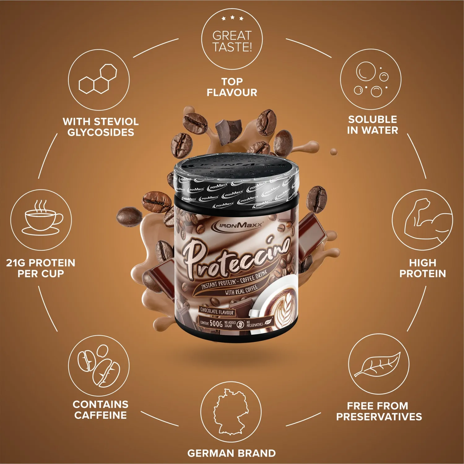 IronMaxx Imperius Caramel Cookie 45g Riegel