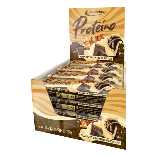 IronMaxx Proteino Proteinriegel 12x30g Blondie Brownie zuckerarm