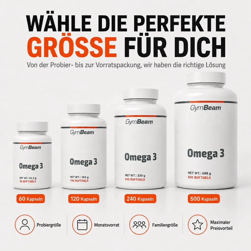 GymBeam Omega 3 Kapseln 60 Stück hochdosiert