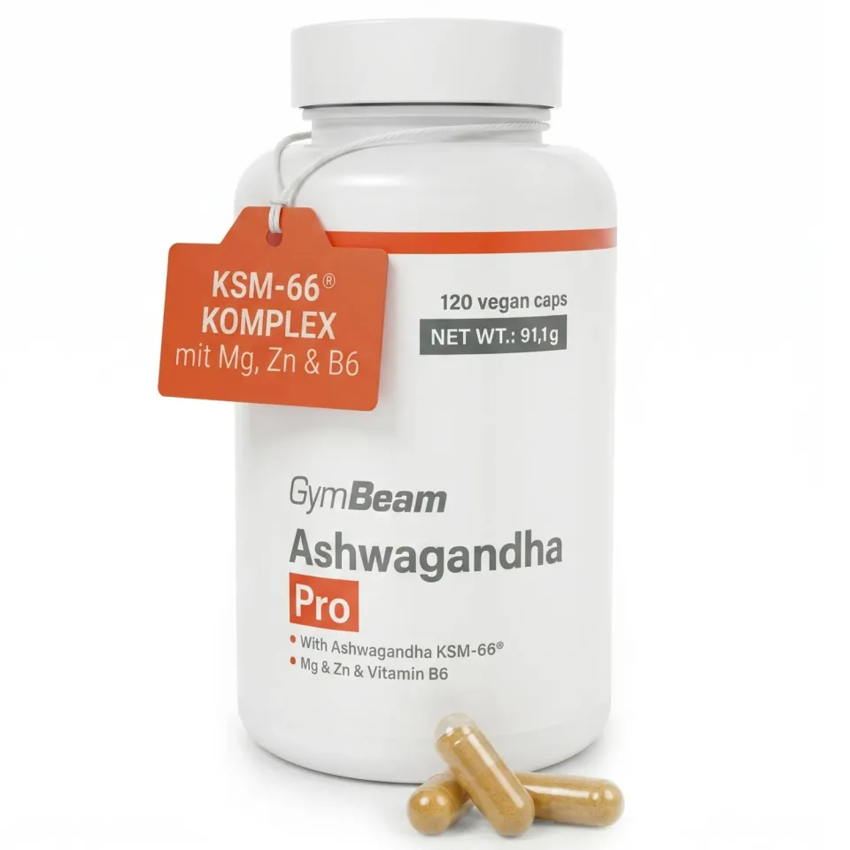 GymBeam Ashwagandha KSM-66 Kapseln 120 Caps Pro