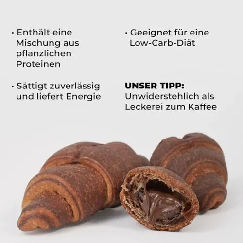 GymBeam Protein Croissant Kakao 10 x 50 g zuckerarm