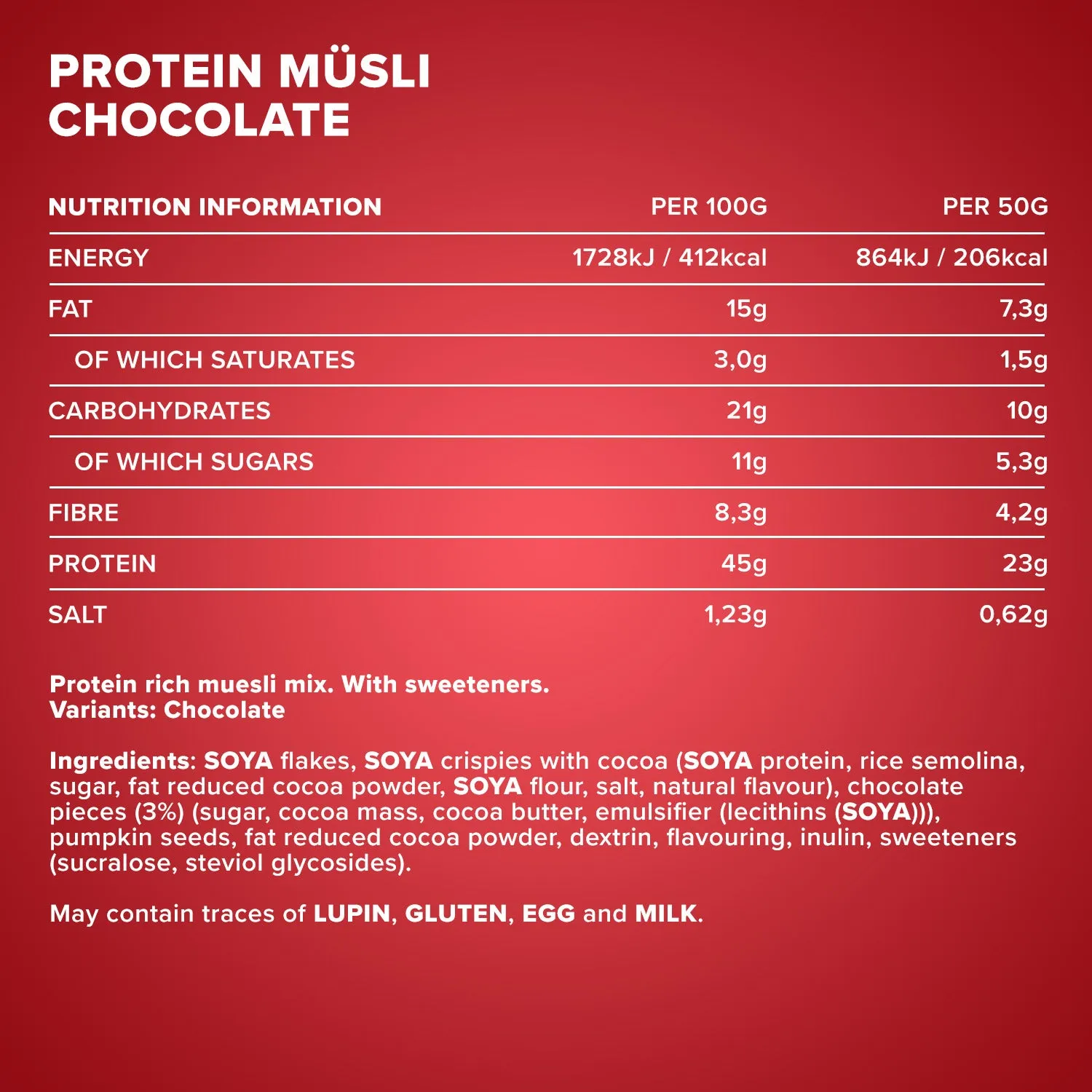 IronMaxx Protein Müsli Schokolade 550 g vegan