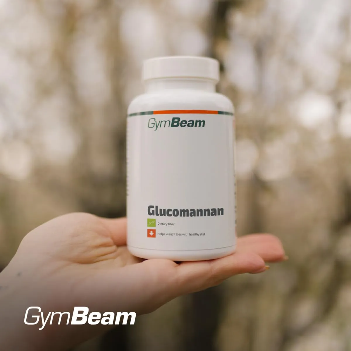 GymBeam Glucomannan Kapseln Konjak 120 Stück Vegan