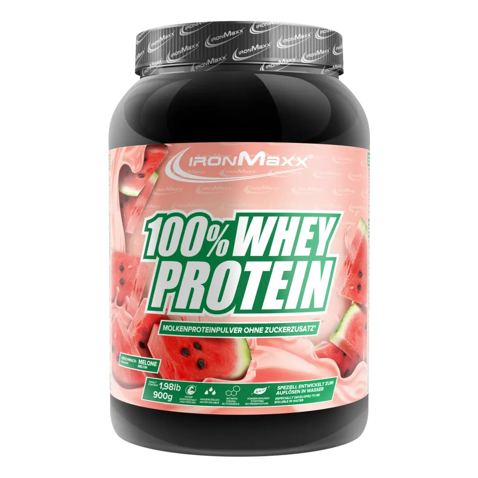IronMaxx 100% Whey Protein Pulver 900g Melone