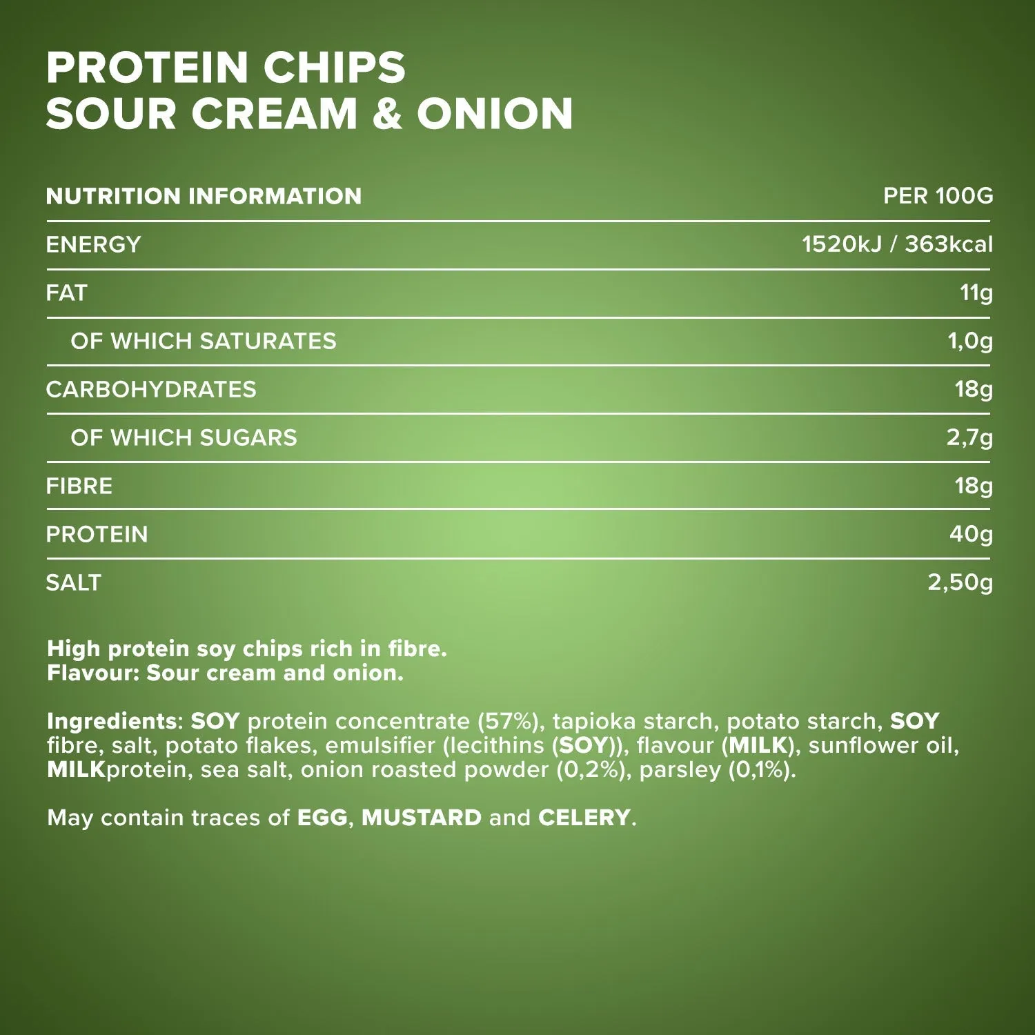 IronMaxx Protein Chips 40 Sour Cream 50 g