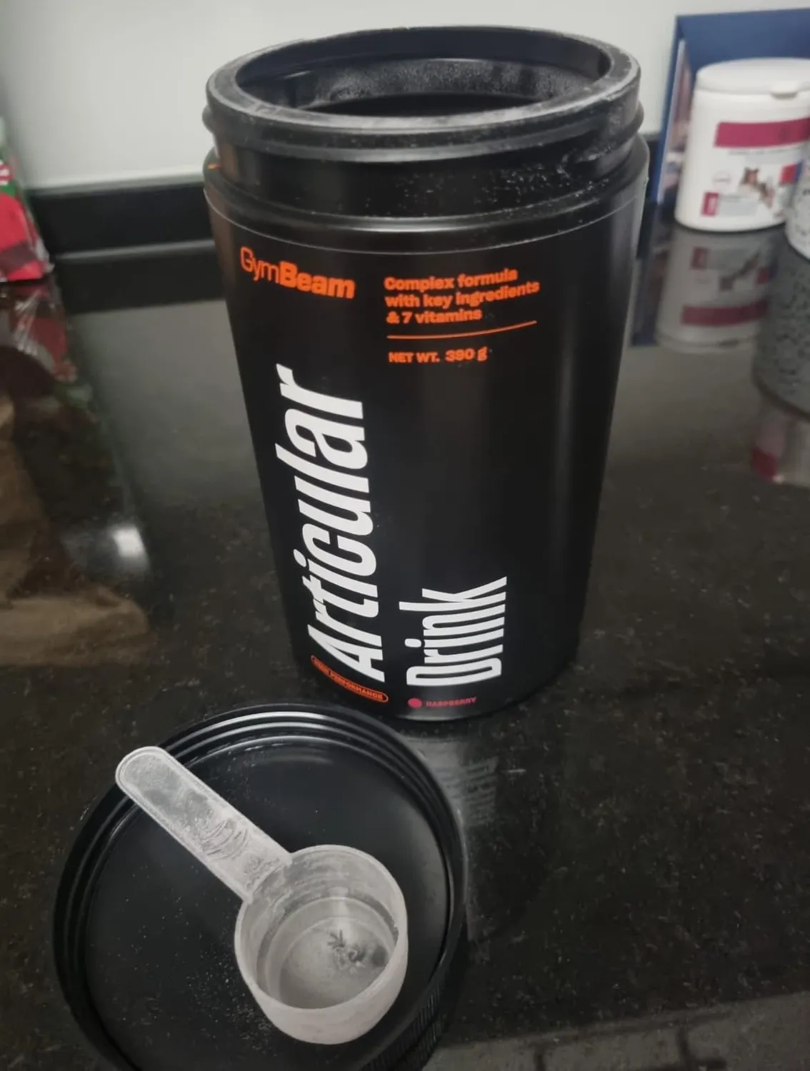 GymBeam Glucosamin Chondroitin Pulver Raspberry 390g