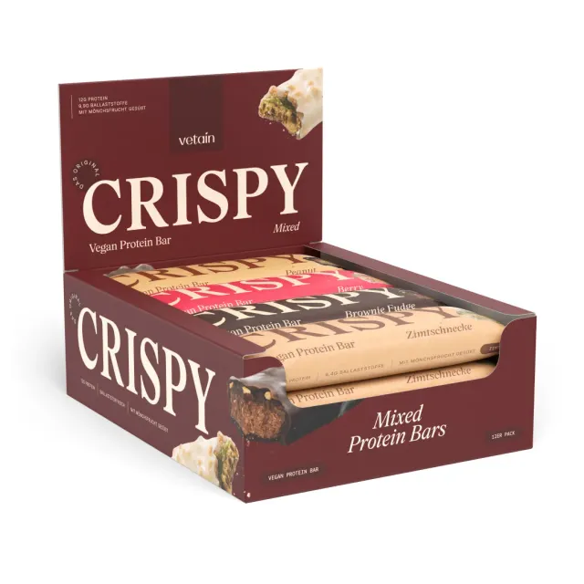 VETAIN Crispy Proteinriegel Erdbeere 12er vegan