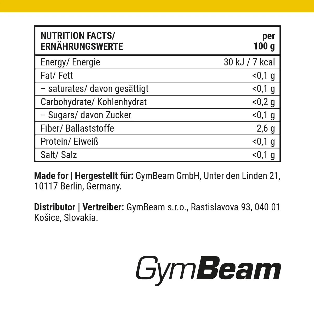 GymBeam BIO Zero Nudeln Konjak 385 g kalorienarm