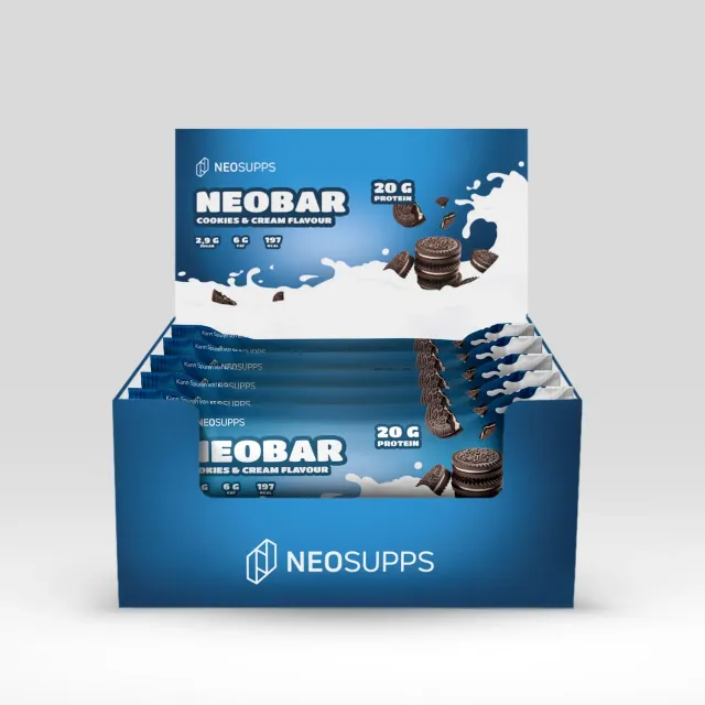 Neosupps Neobar Proteinriegel Cookies Cream 12x60g zuckerarm