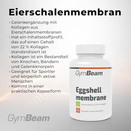 GymBeam Eierschalenmembran Kollagen Kapseln 60 Caps 500 mg