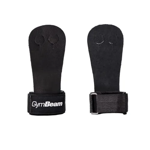 GymBeam Strong-Grip Zughilfen Leder Nylon 2-Finger