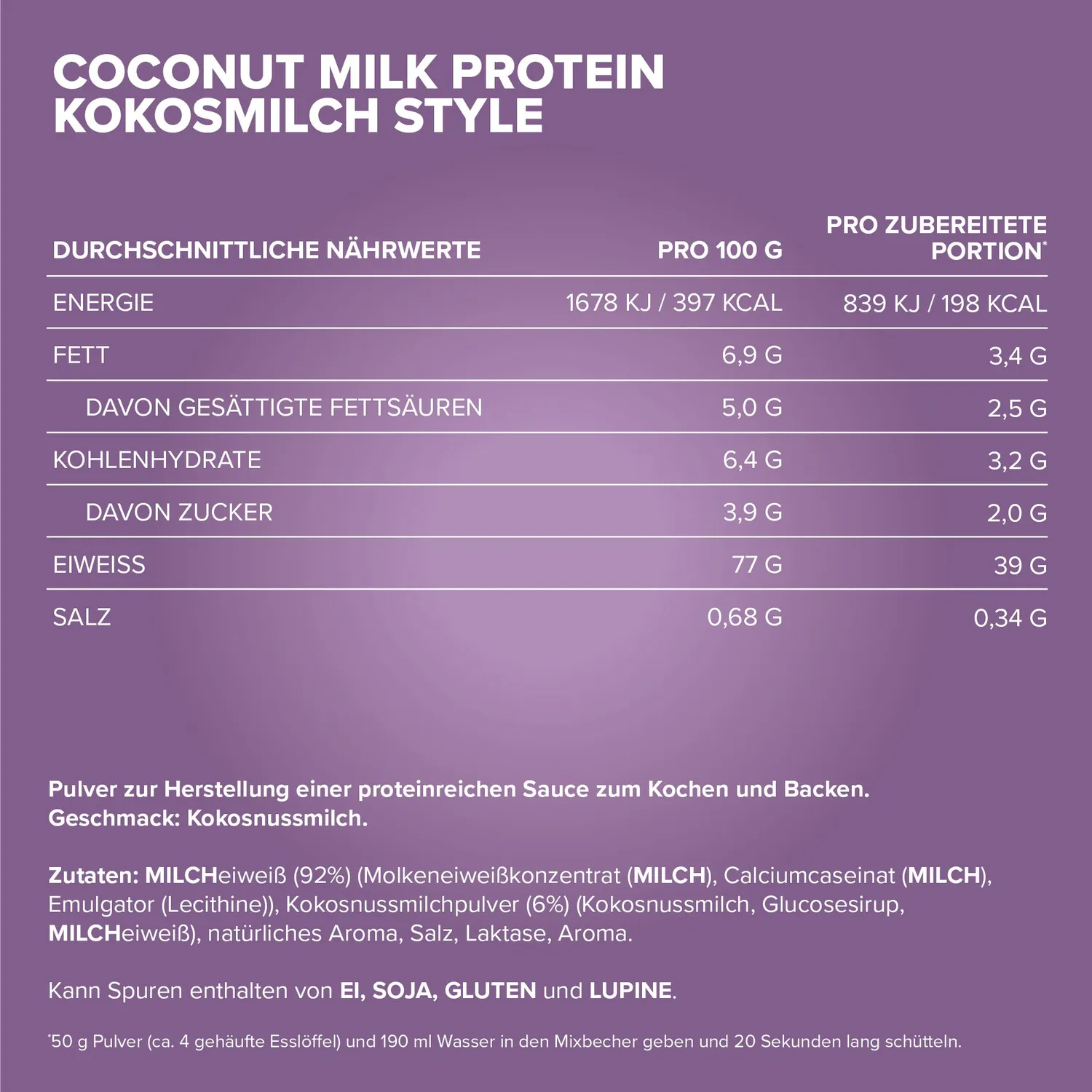 IronMaxx Coconut Milk Protein Dose Pulver 500g Kokosmilch
