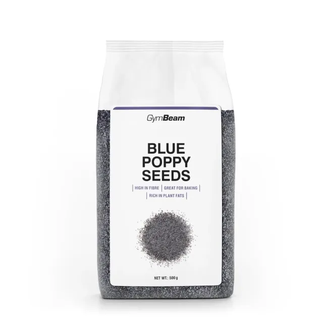 GymBeam Blauer Mohn Samen 500 g ballaststoffreich