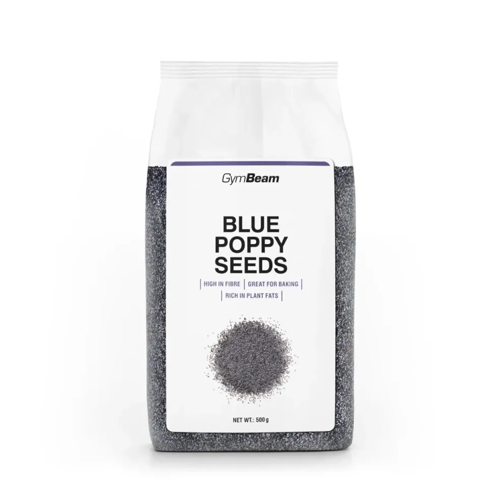 GymBeam Blauer Mohn Samen 500 g ballaststoffreich