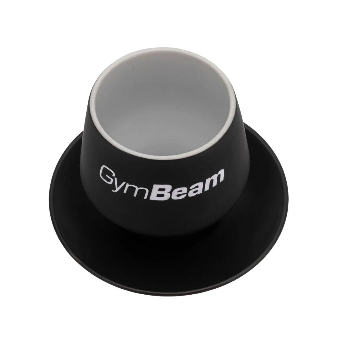 GymBeam Cappuccino Tasse Keramiktasse mit Untertasse matt