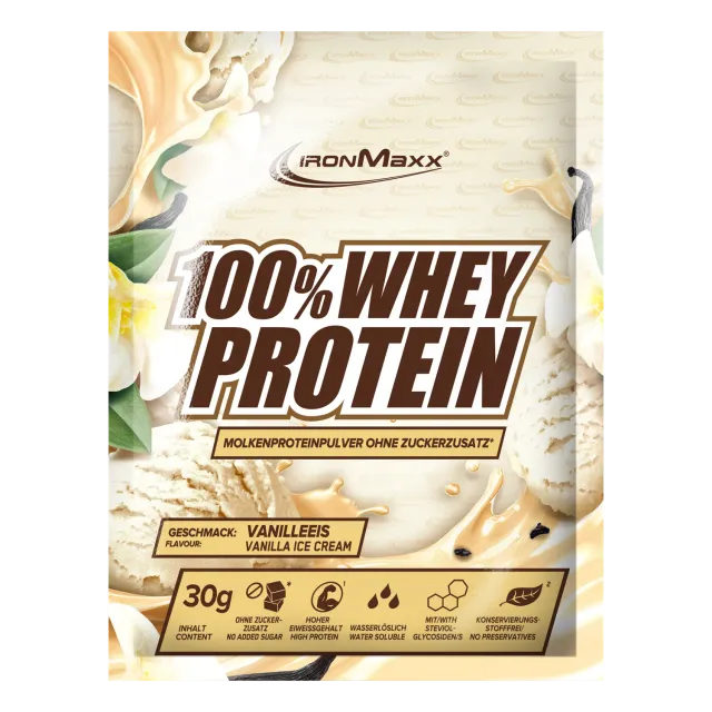 IronMaxx 100% Whey Protein Vanilla Ice Cream 30 g Probe
