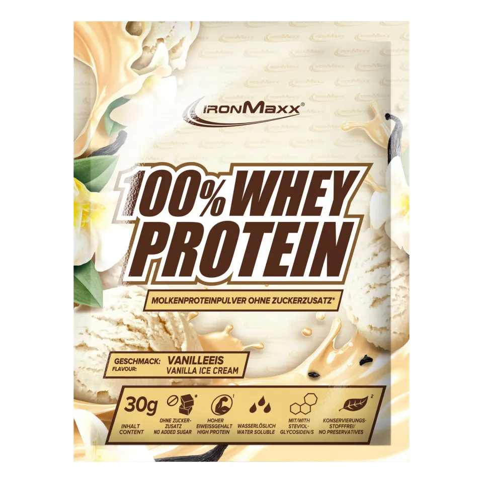 IronMaxx 100% Whey Protein Vanilla Ice Cream 30 g Probe