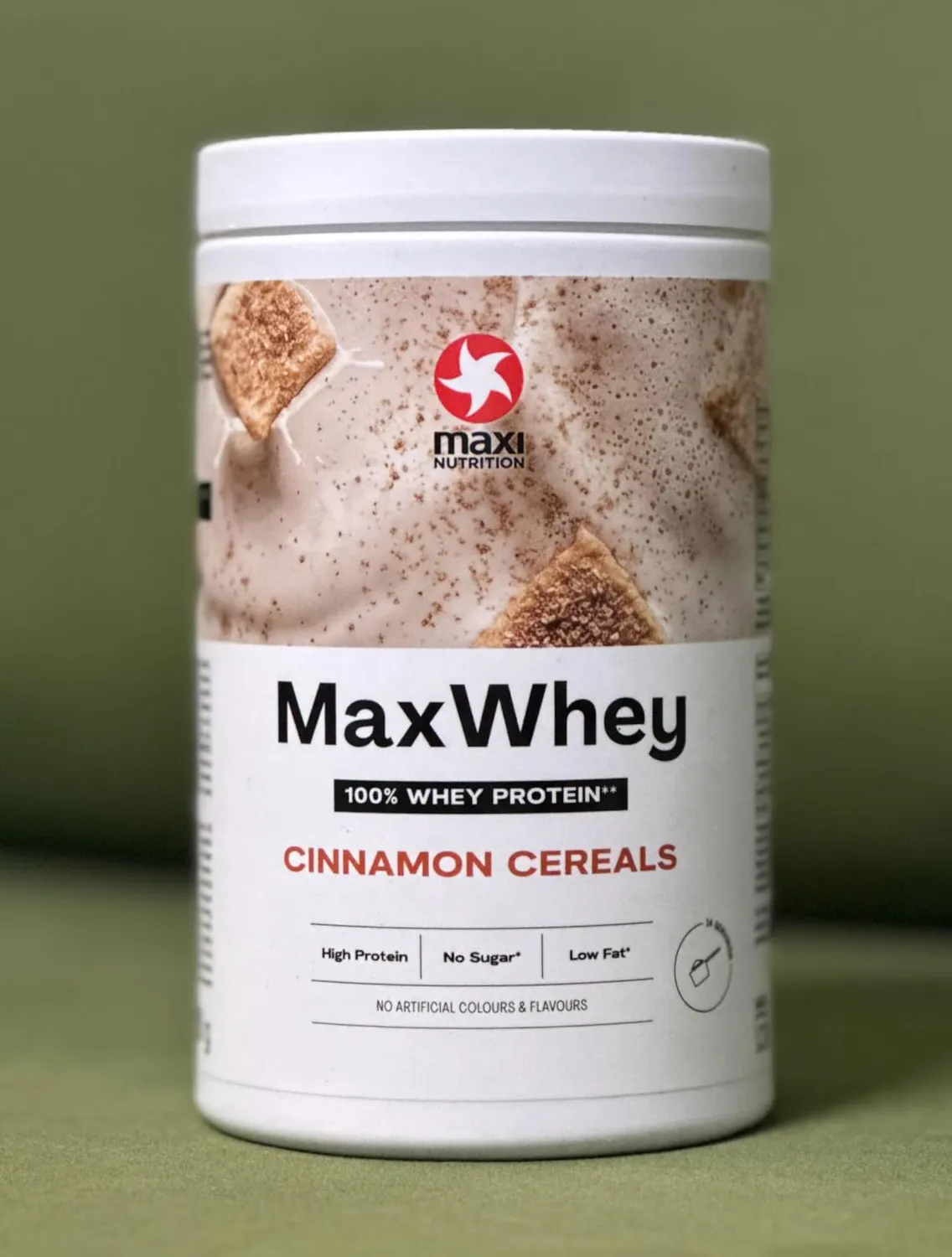 MaxiNutrition MaxWhey Cinnamon Cereal Proteinpulver 420 g Zimt