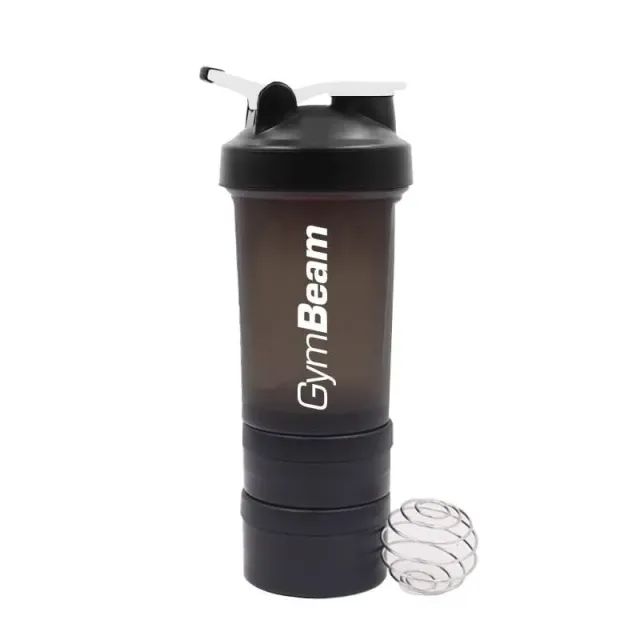 GymBeam Mehrteiliger Shaker 450ml Proteinshaker mit Fächern BPA-frei