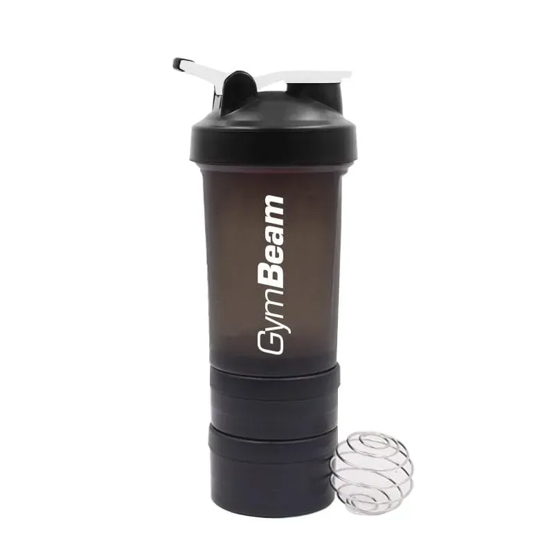 GymBeam Mehrteiliger Shaker 450ml Proteinshaker mit Fächern BPA-frei