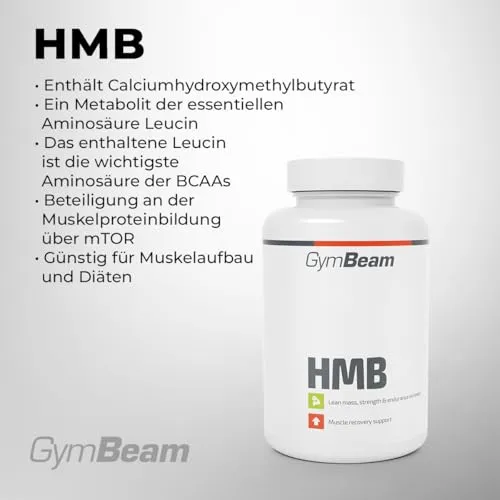 GymBeam HMB Tabletten 150 Tabs für Muskelaufbau