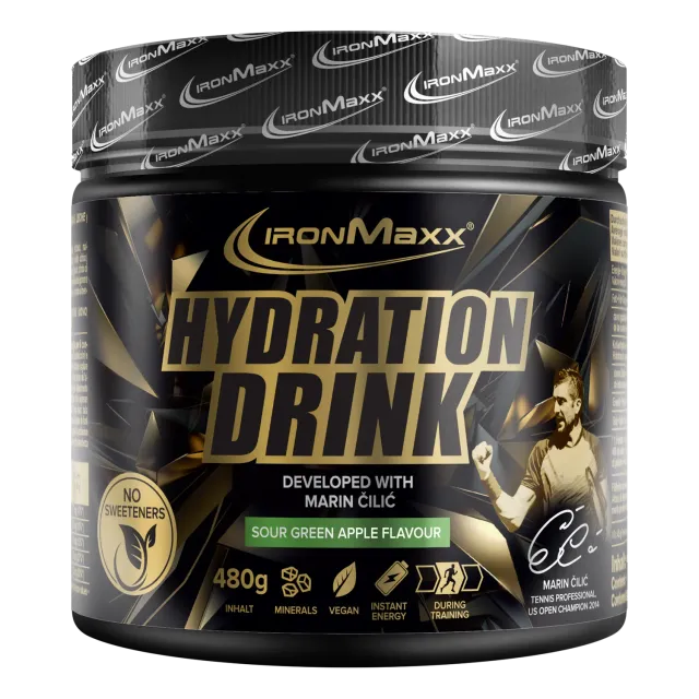IronMaxx Hydration Drink Pulver Sour Green Apple 480g vegan