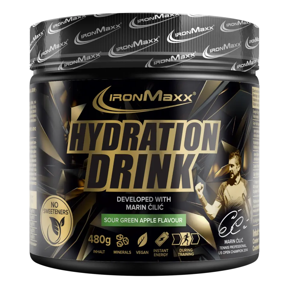 IronMaxx Hydration Drink Pulver Sour Green Apple 480g vegan