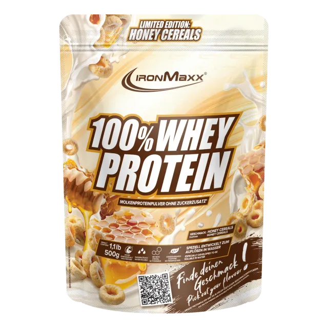 IronMaxx 100% Whey Protein Pulver 500g Honey Cereal