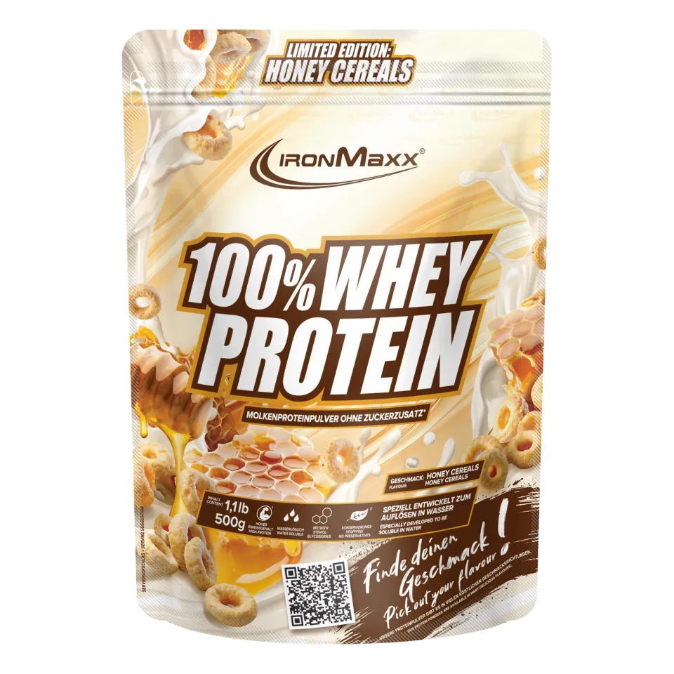 IronMaxx 100% Whey Protein Pulver 500g Honey Cereal