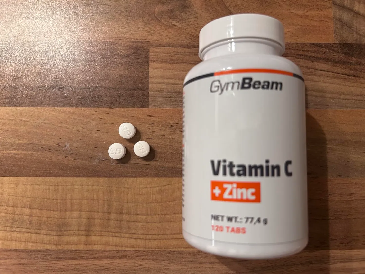 GymBeam Vitamin C + Zink Tabletten 120 Stück Immun