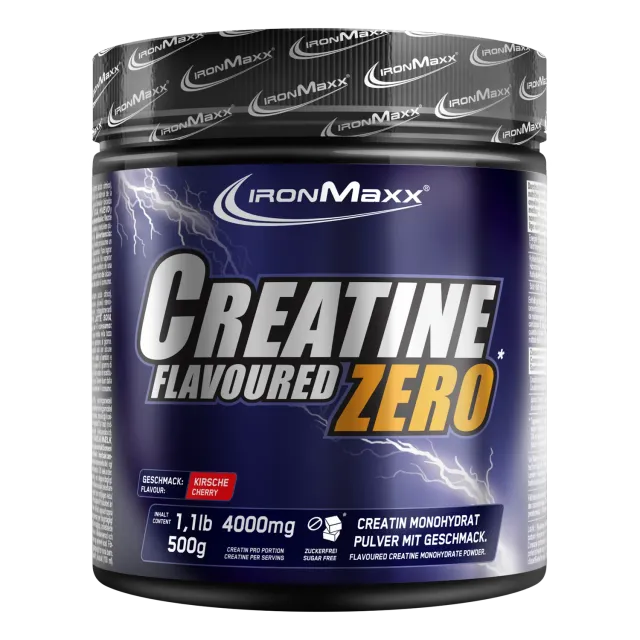 IronMaxx Creatine Flavoured Zero Pulver 500g Kirsche zuckerfrei