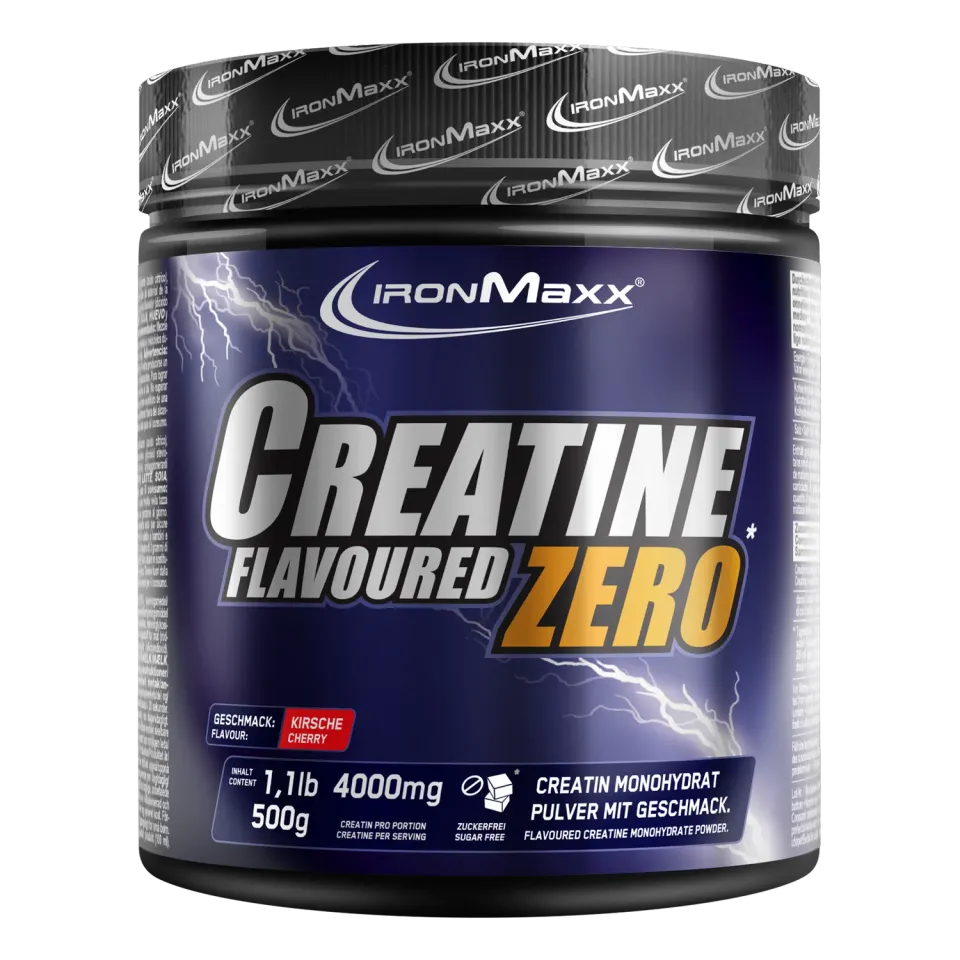 IronMaxx Creatine Flavoured Zero Pulver 500g Kirsche zuckerfrei