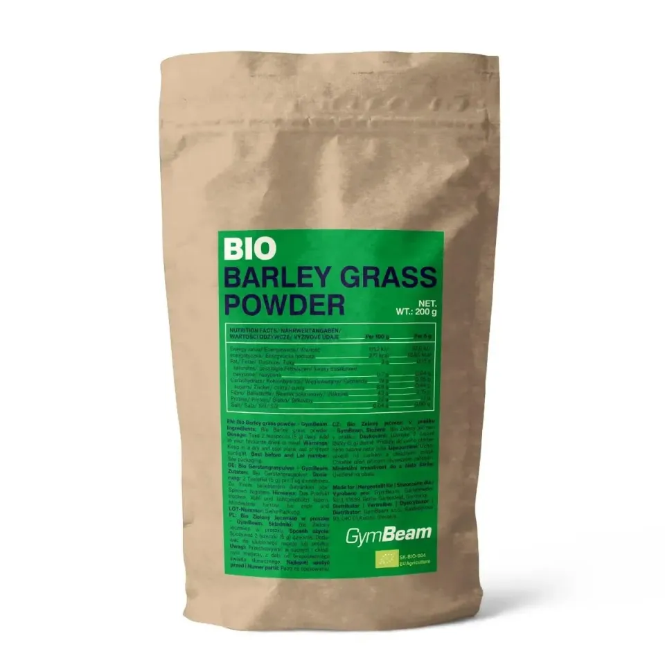 GymBeam BIO Gerstengras Pulver 200g für Smoothies