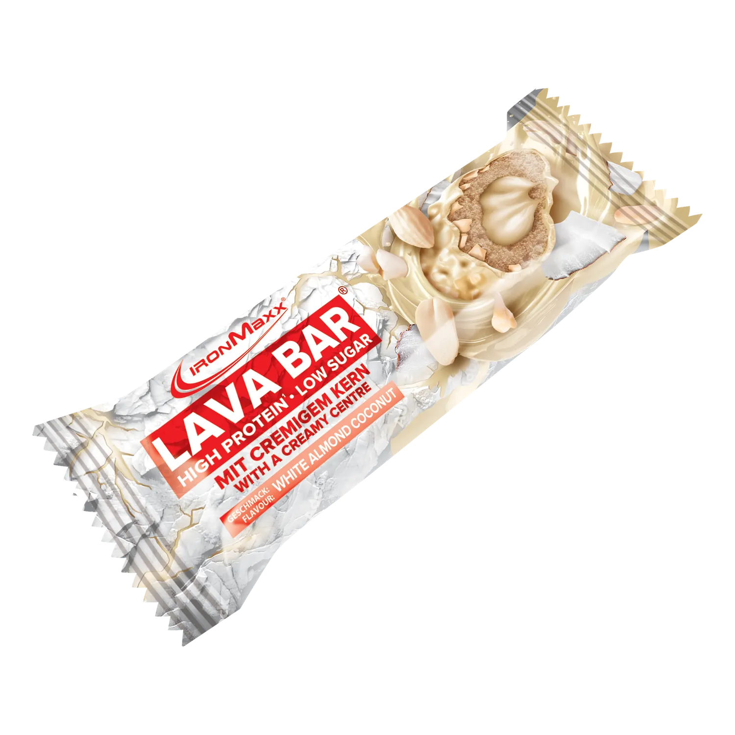 IronMaxx Lava Bar Proteinriegel White Almond Coconut 18x40g