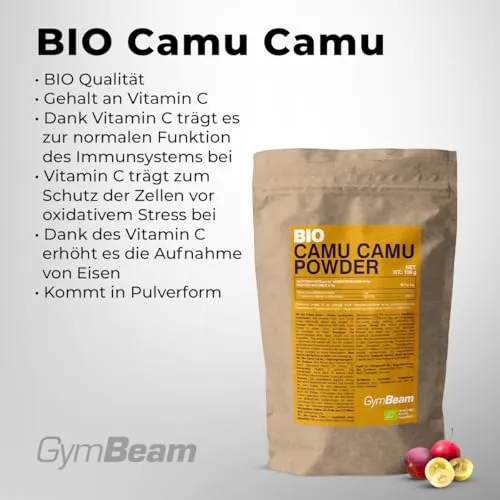 GymBeam Camu Camu Pulver Bio 100 g 200 mg Vitamin C