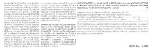 GymBeam Bioperine Piperin Kapseln 60 Stk 95% Extrakt