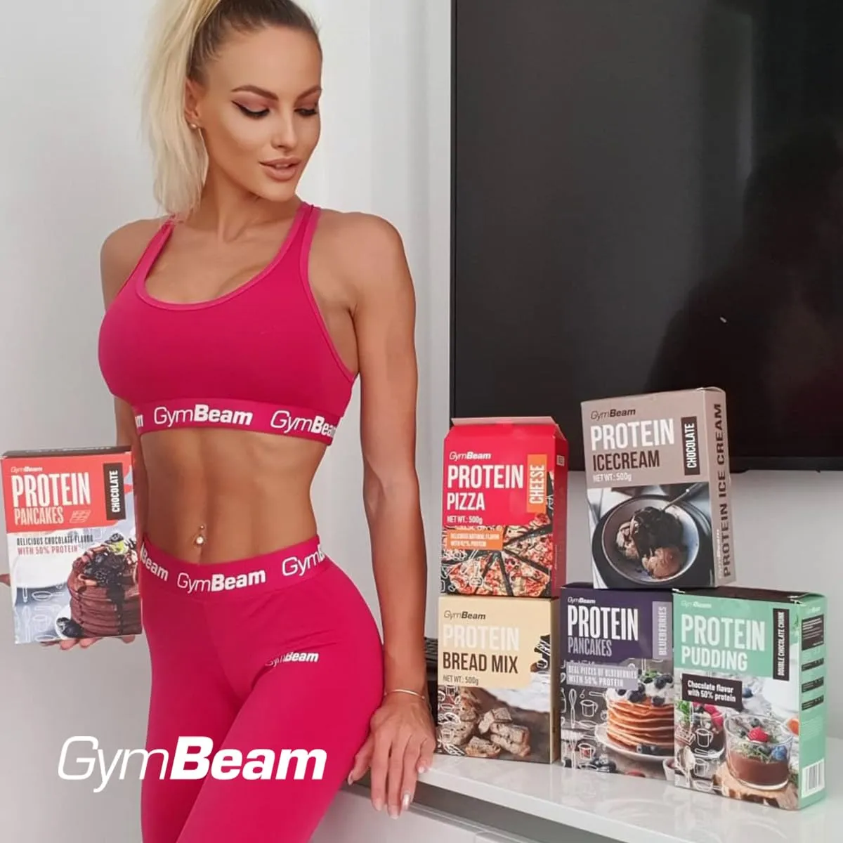 GymBeam Proteinpudding Pulver 500g Schokolade 50% Protein