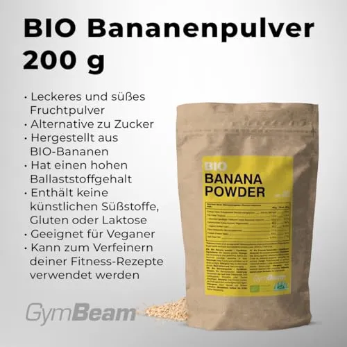 GymBeam Bio Bananenpulver 200g vegan zuckerfrei