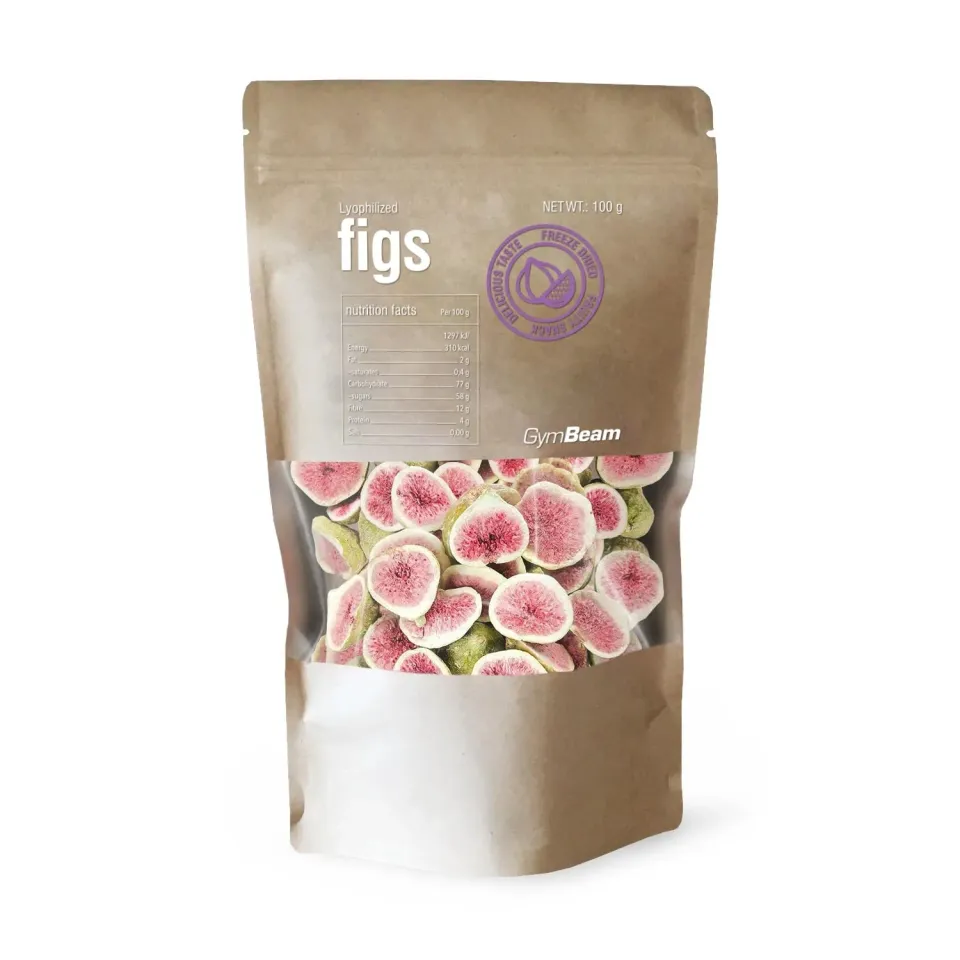 GymBeam Gefriergetrocknete Feigen Snack 100g ohne Zucker