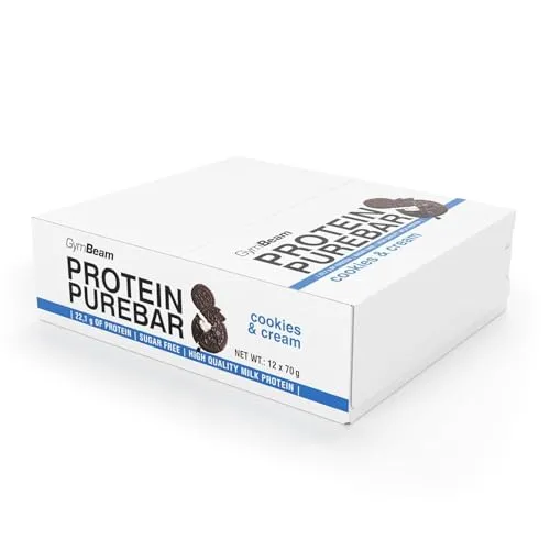 GymBeam PureBar Proteinriegel Cookies Cream 12x70g zuckerarm