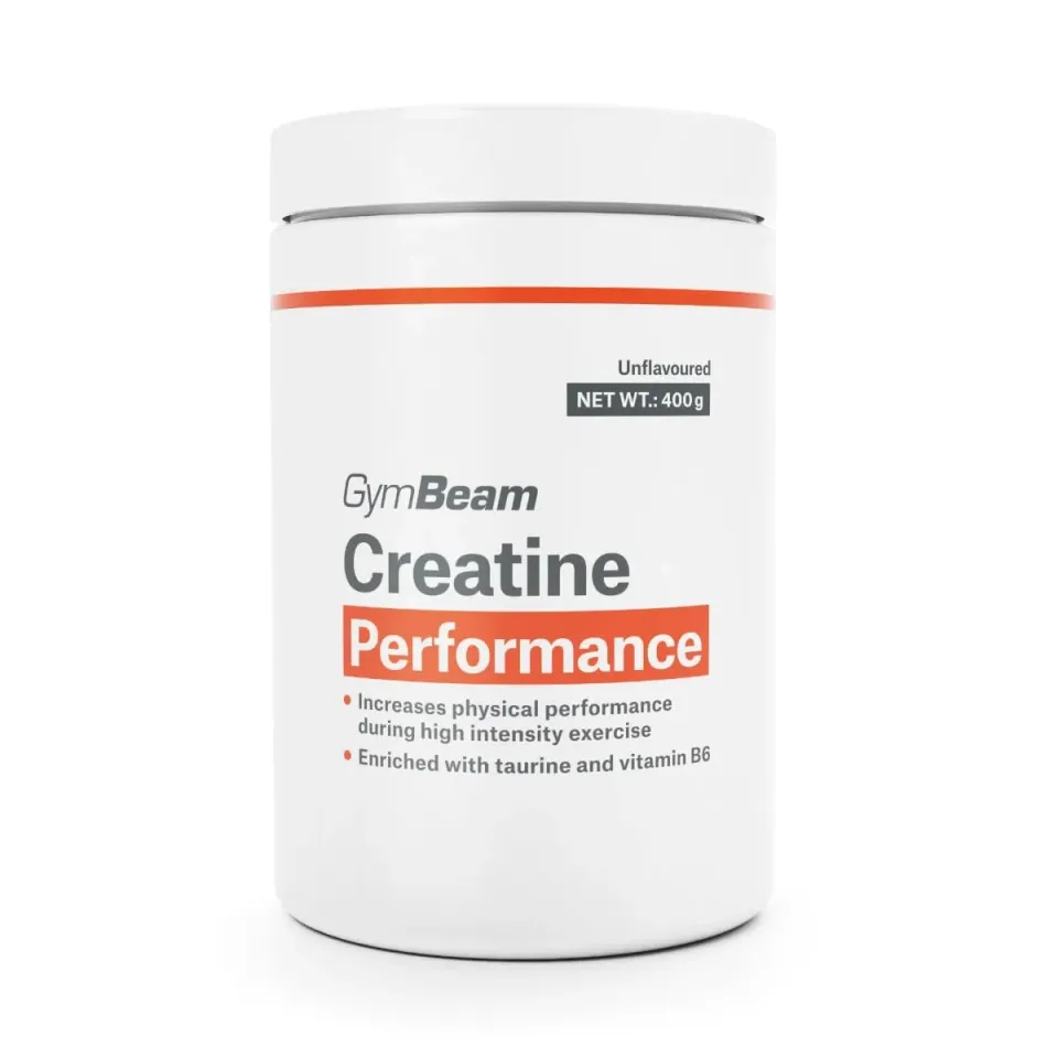 GymBeam Creatine Performance Kreatinpulver 400g neutral mit Taurin