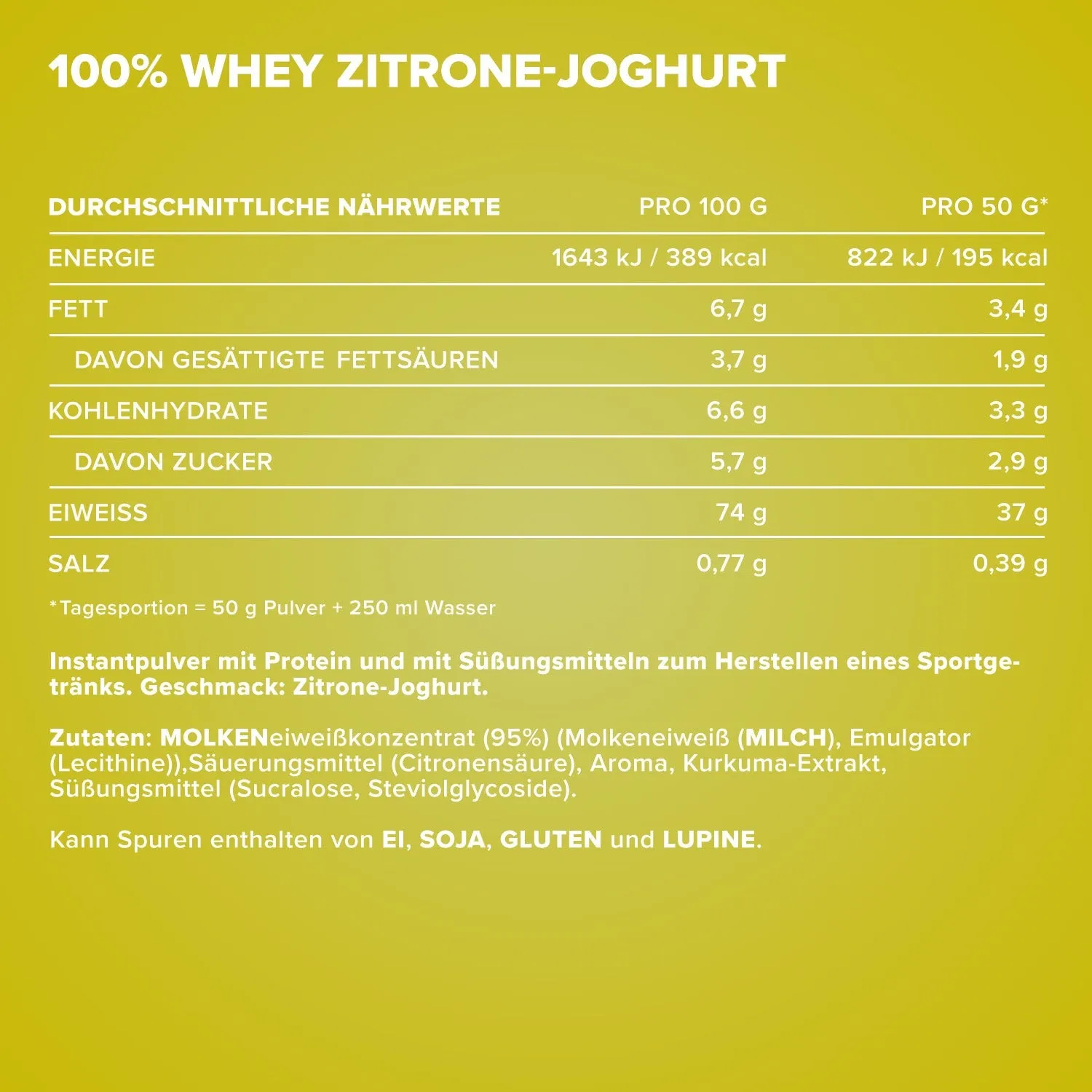 IronMaxx 100% Whey Protein 900g Lemon-Yoghurt