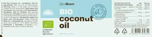 GymBeam Kokosnussöl bio 200 ml kaltgepresst