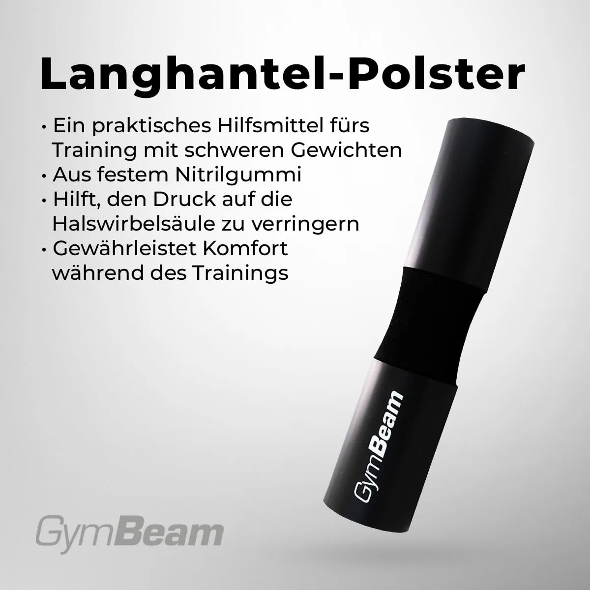 GymBeam Langhantel Polster Hip Thrust Nackenpolster NBR schwarz